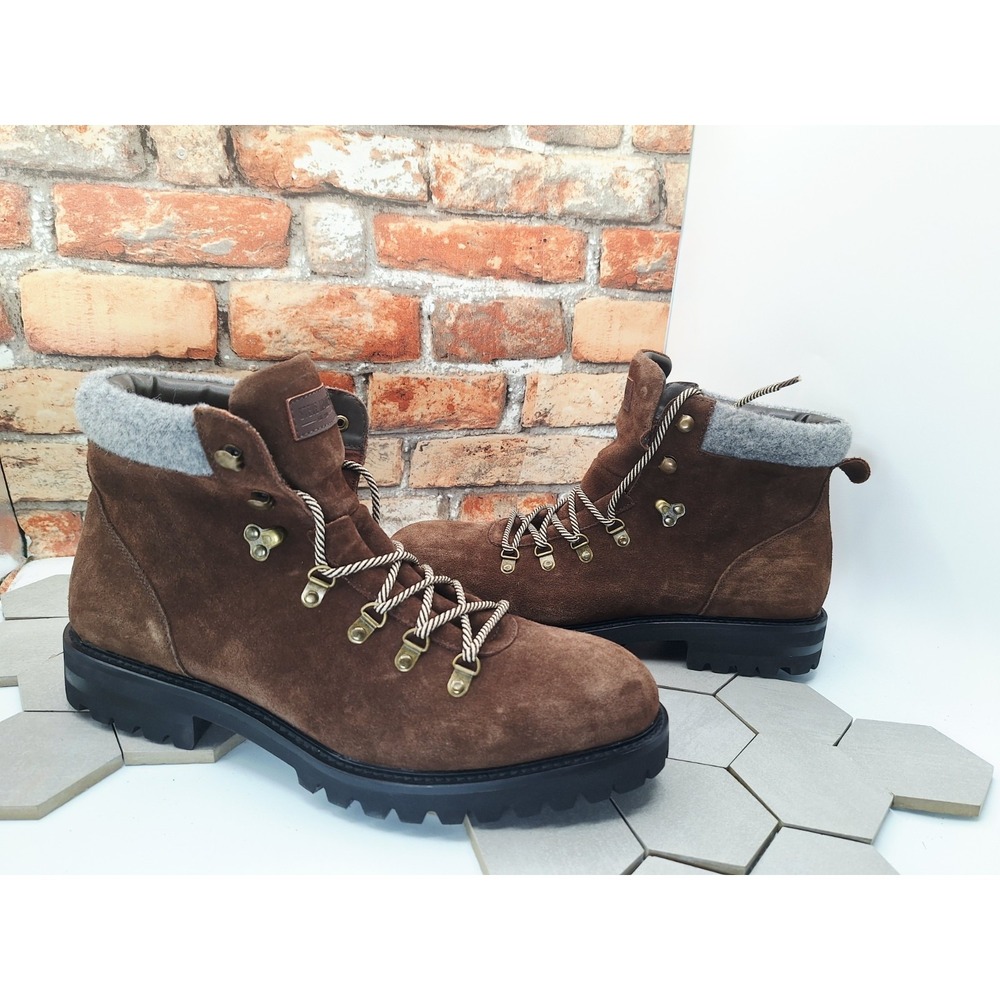 Steve Madden Brown Suede Alpine Hiking Boots Men's Sz 13 Winter Shoes Hi